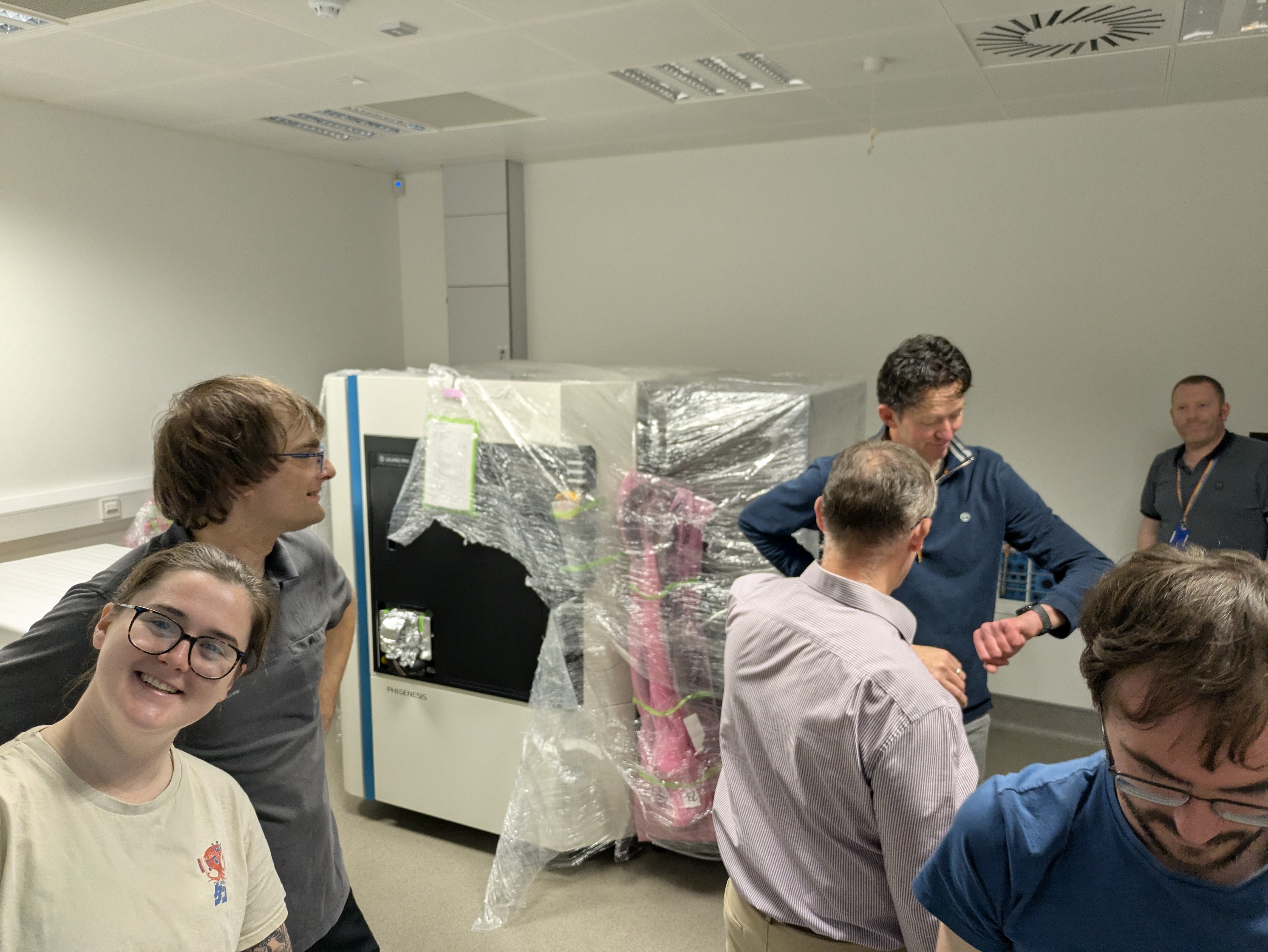 Everyone is happy, system safely inside the lab